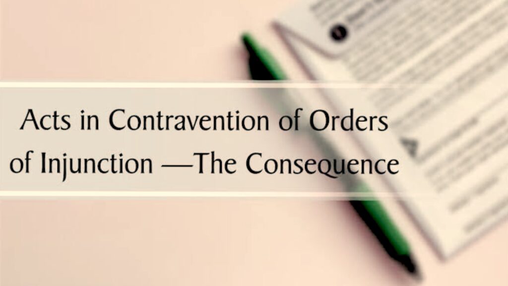 disobedience of injunction order